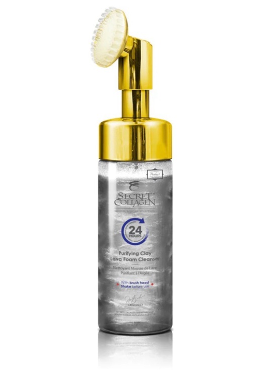 Secret Collagen Other - Secret Garden Purifying Clay Lava Foam Daily Cleanser and Brush